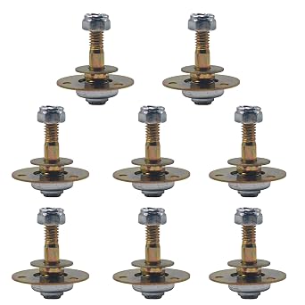 8PCS M8 x 45mm Rocking Chair Bearing Kit, Furniture Connecting Hardware with Screws and Bolts for Chair Repair