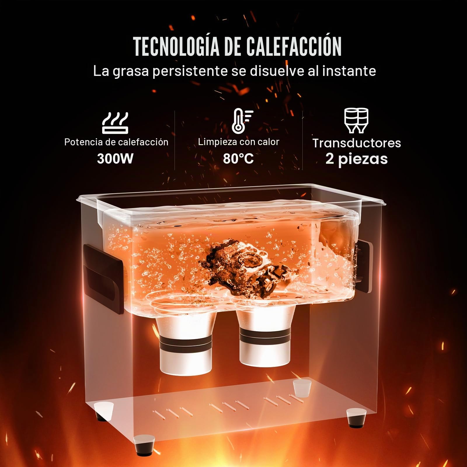 VEVOR Limpiador Ultrasónico 3 L Limpiador Ultrasónico Digital 120 W con Desgasificación Mejorada y Modo Suave Limpiador Ultrasónico Industrial 40 kHz con Temporizador y Calentador para Joyería