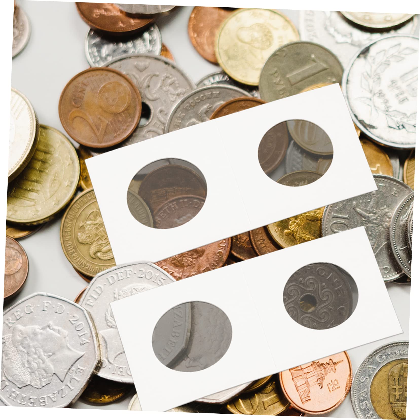 Papel Tamaño de 400 Monedas para Coleccionismo Portamonedas Piezas de Adecuado para Monedas, Adecuado para Almacenar y Exhibir