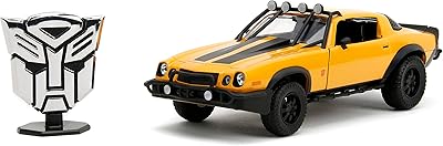 Transformers Rise of The Beast 1:24 1977 Chevy Camaro Bumblebee & Badge Die-Cast Car, Toys for Kids and Adults