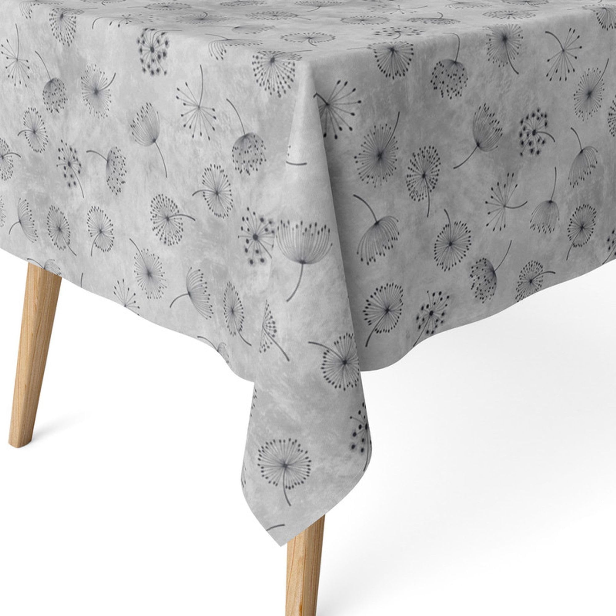 ECOMMERC3 | Stain Resistant Tablecloth for Rectangular Table Size 180 x 140 cm - Stain Resistant Tablecloth Extra Soft and Waterproof Grey