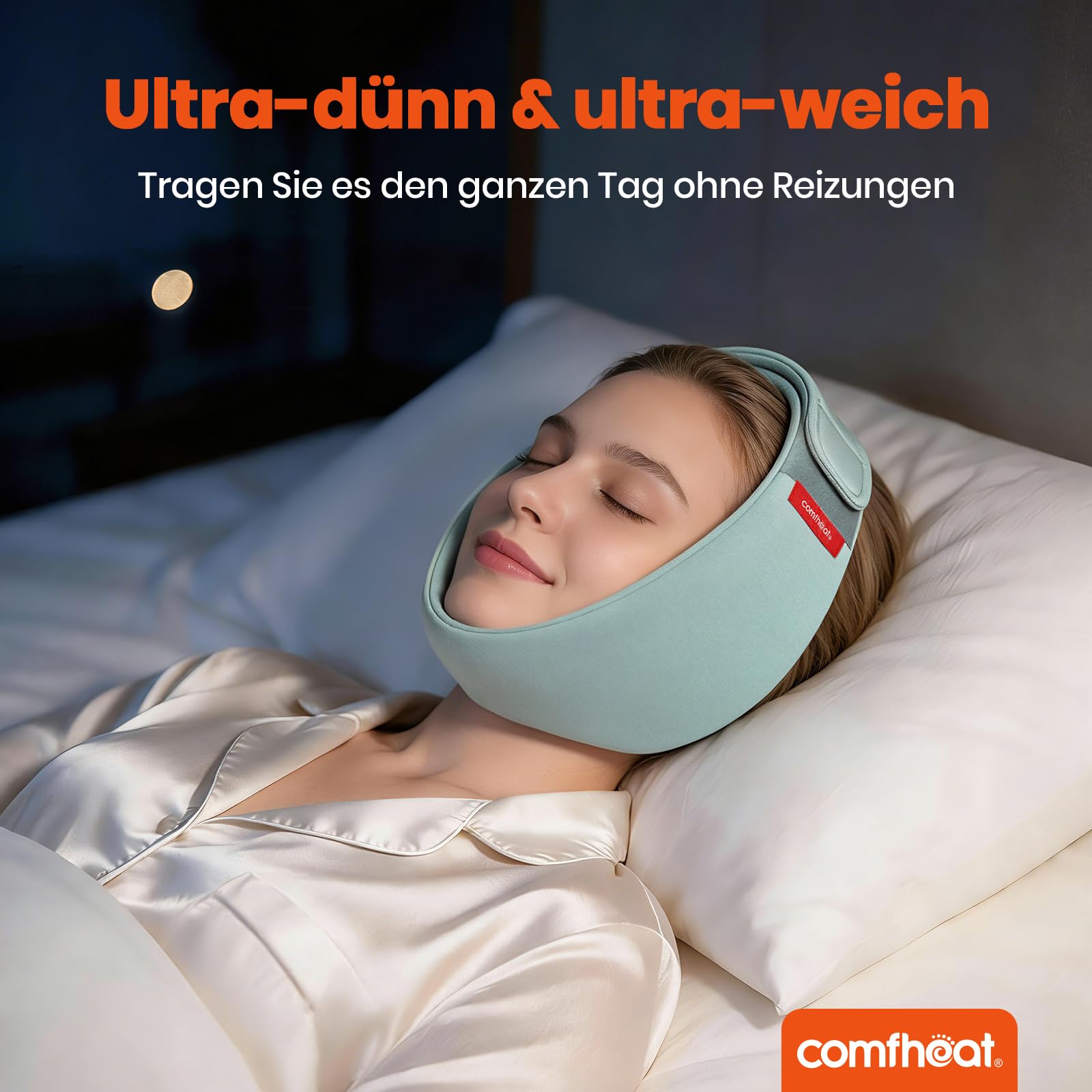 Almohadilla de calefacción facial para TMJ Alivio, envoltura facial calentada por USB para mandíbula, barbilla, restauración de dientes de sabiduría, 3 ajustes de calor ajustables, máscara