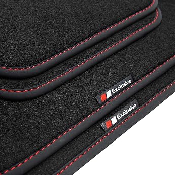 tuning-art BEF1012 Floor Mats Fits Cupra Terramar 2024 Onwards - Red Seam