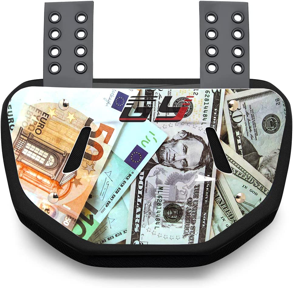 GY Football Back Plate Professional Adultsyouth Football Backplates for Shoulder Pads(Banknotes)
