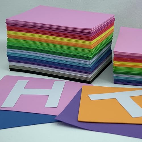 Miniatura 4 de Paquete de 120 hojas de espuma EVA, 8 x 6 pulgadas, 0.039 pulgadas de grosor, 15 colores surtidos para suministros escolares y proyectos de