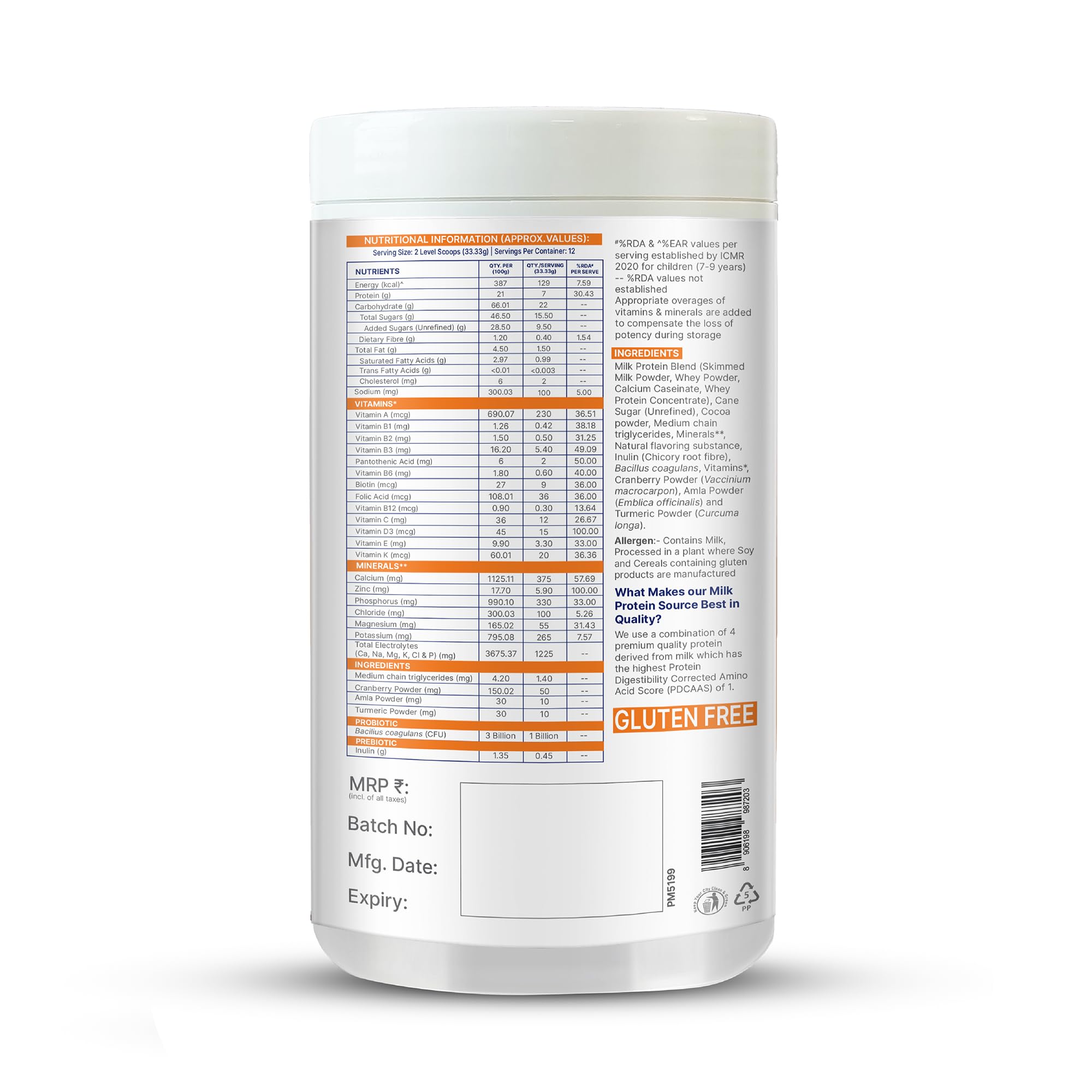 Gritzo SuperMilk Weight+ (7-9y Girls), Double Chocolate, 400g — Amazon image 8
