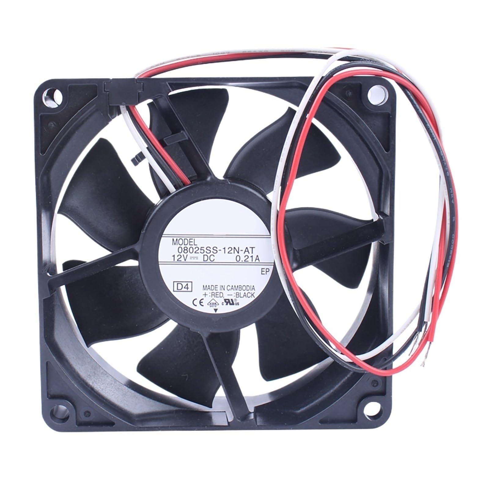 YMUGUEGH 08025SS-12N-AT 12V 0.21A 8025 cooling fan