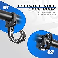 Vista 4 de KEMIMOTO Gancho de jaula enrollable para casco de auriculares, gancho UTV de aluminio resistente compatible con Can Am X3, Polaris RZR, Teryx, Rhino