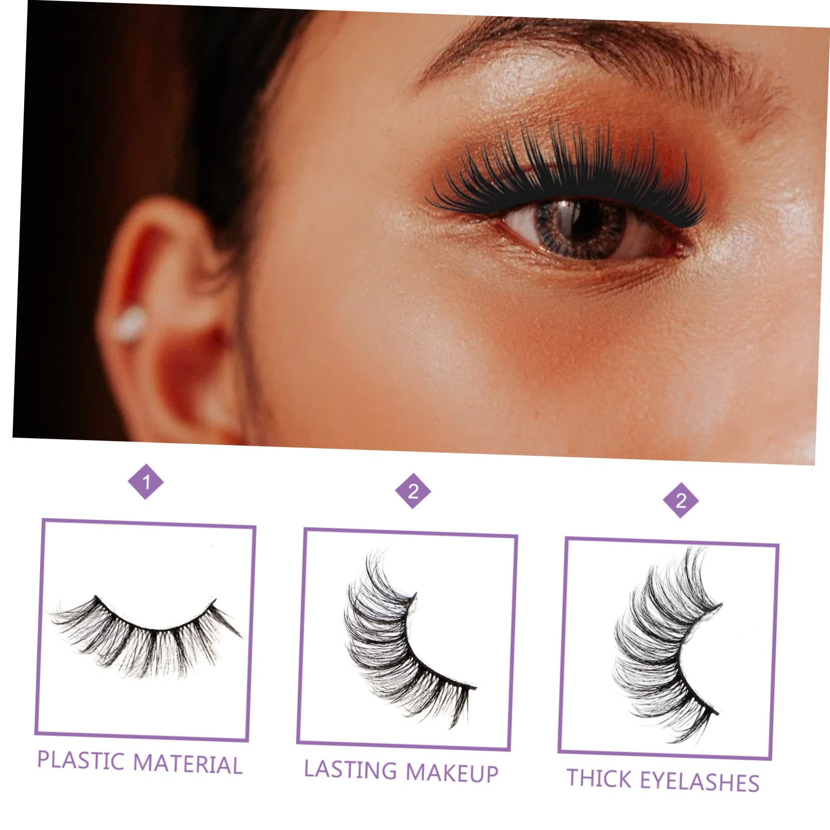 Mipcase 60pary Sztucznych Rzęs Naturalne Rzęsy Do Makijażu Dla Dziewczyn Elegancki Styl Wysoka Jakość Do Użytku Osobistego i Salonie