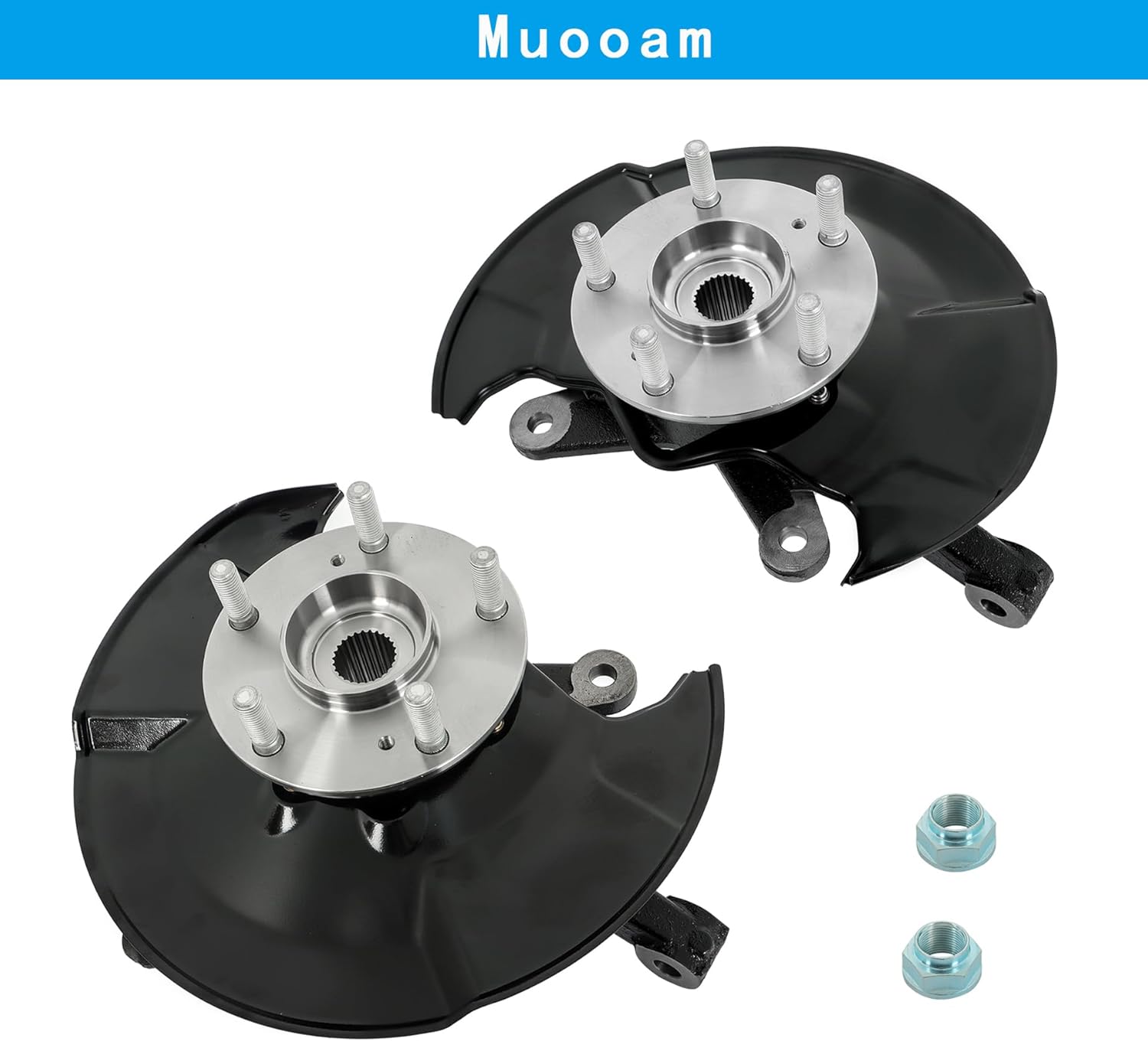 2Pcs Front Left and Right Steering Knuckle and Wheel Bearing Hub Assembly Replacement for Civic 2006-2011