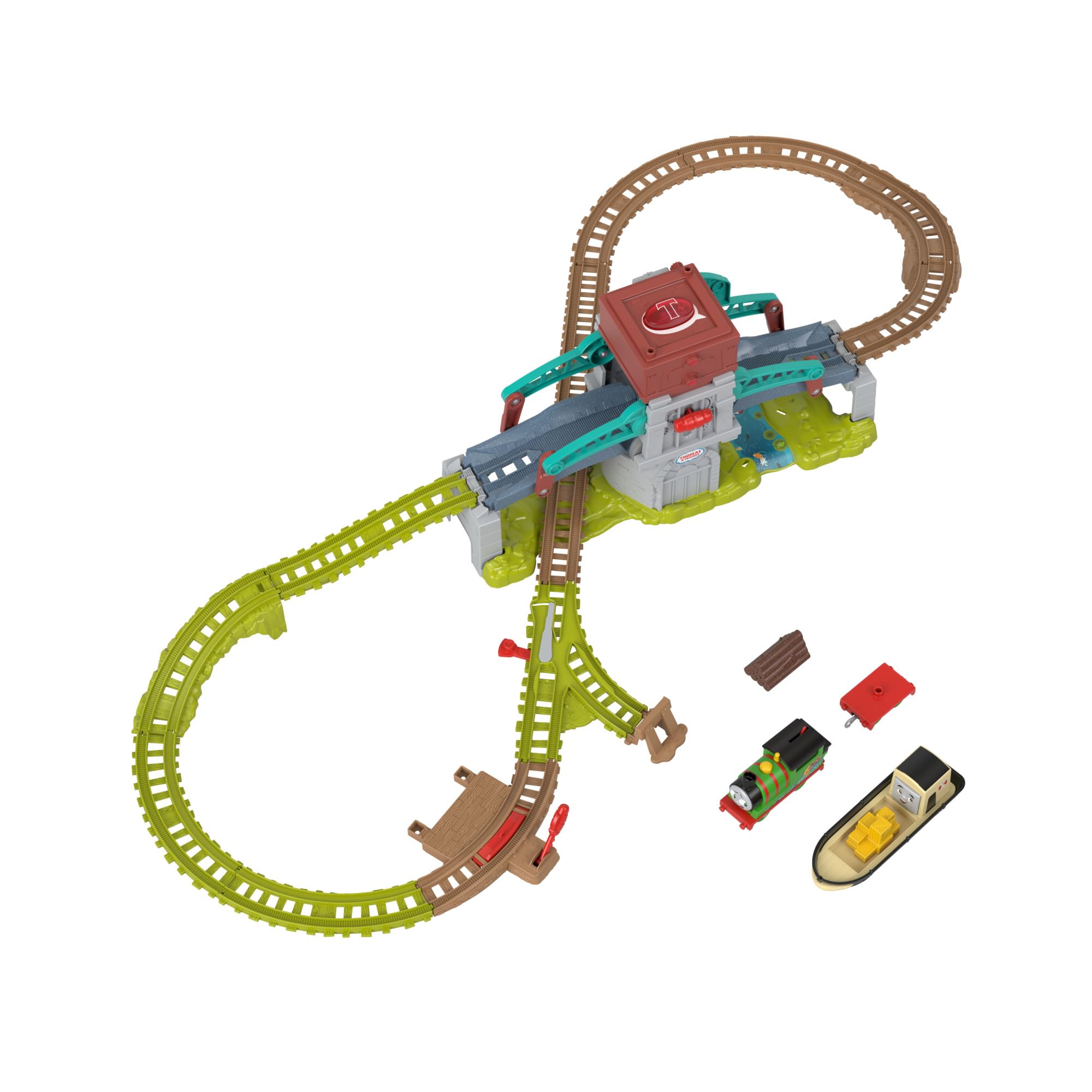Trenino Thomas Il Pista Avventure A Colori, Playset Lungo 1,5