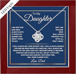 To My Daughter Necklace From Dad With Heartfelt Message, Daughter Birthday Present From Dad,