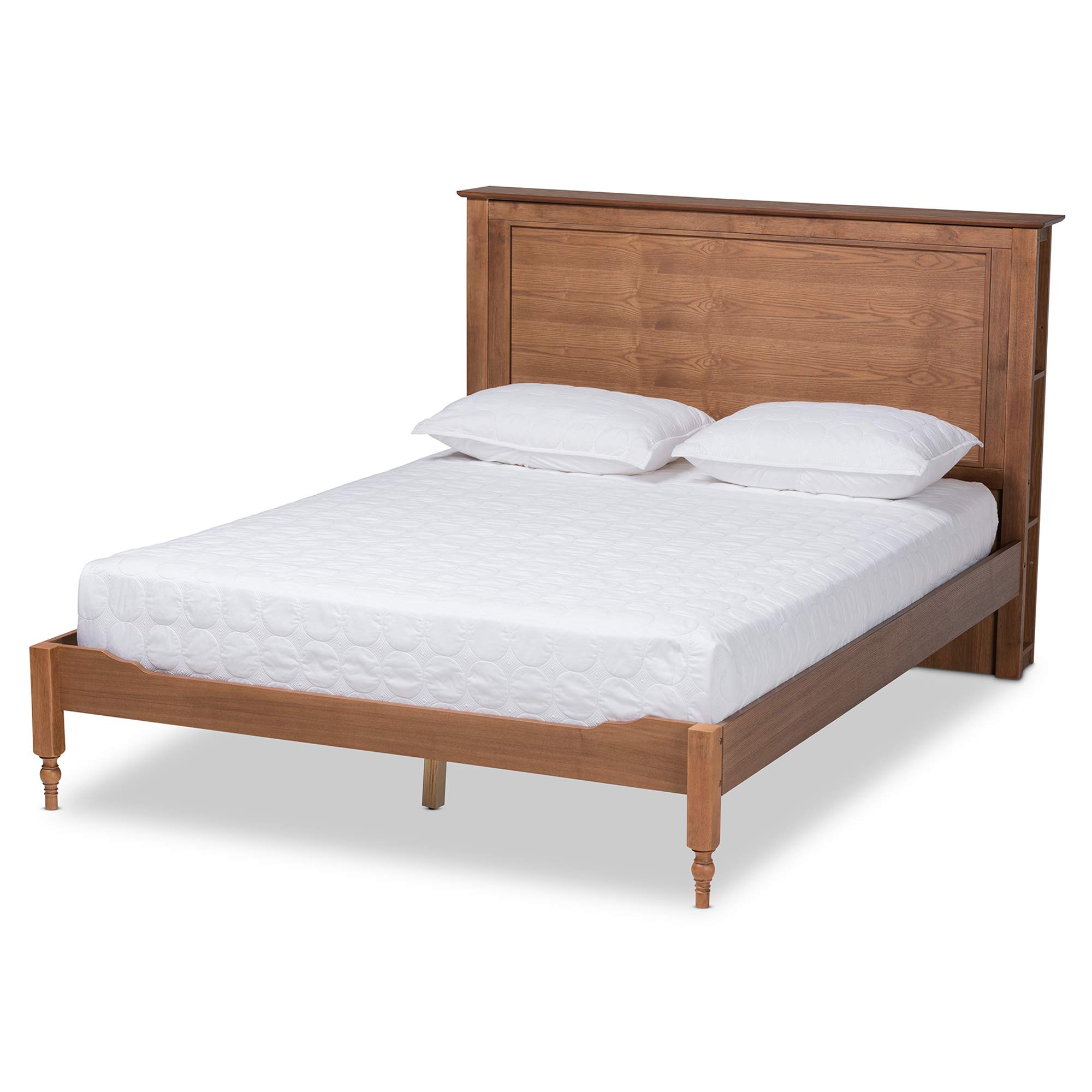Baxton Studio Beds (Platform), Queen, Ash walnut (incomplete, box 3 of 3 only)