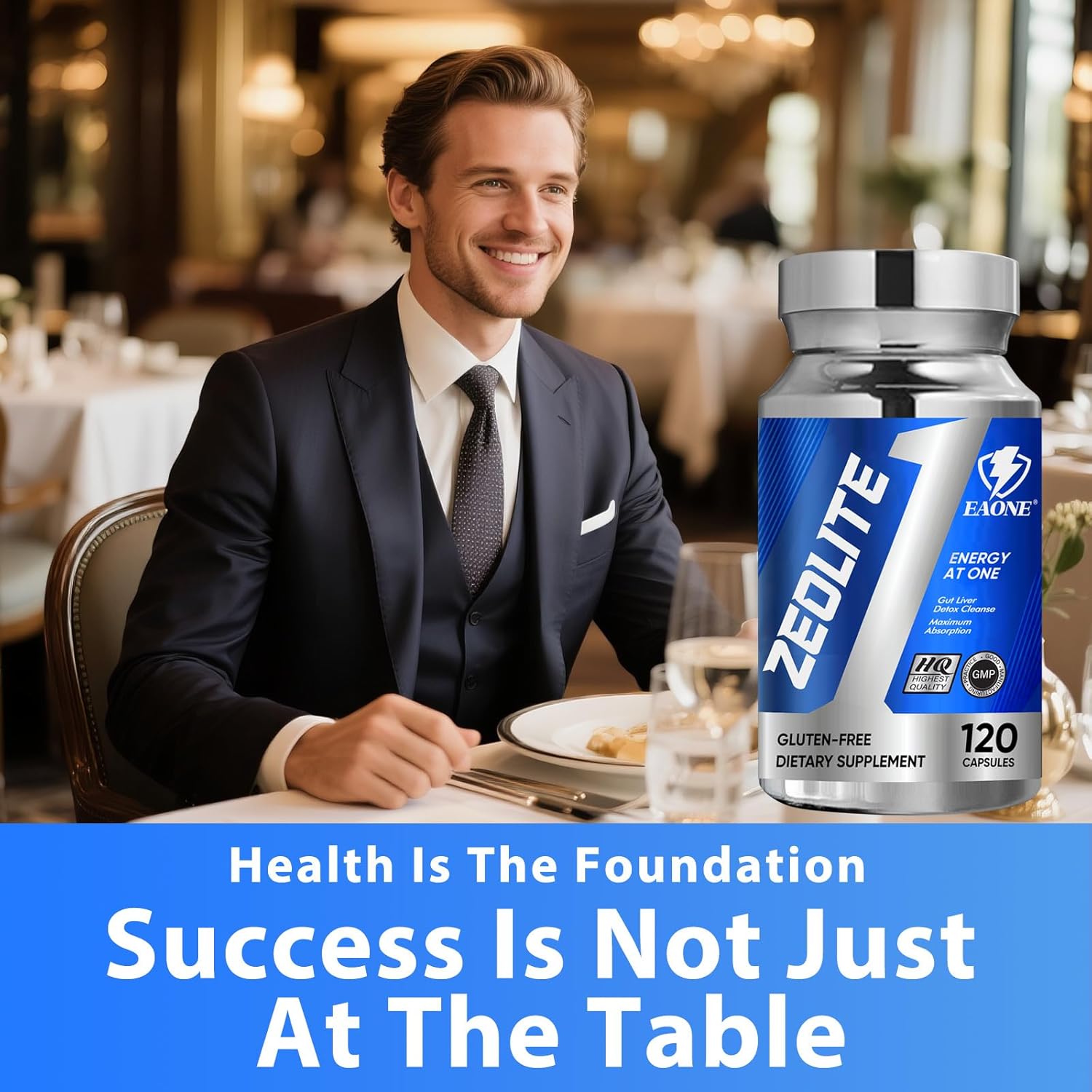 EAONE 2300mg Zeolite Detox Capsules for Kids and Adults, Natural Premium Liquid Zeolite 120 pcs, Gut Health and Immune System Support, Gentle Daily Detox and Energy - Image 3