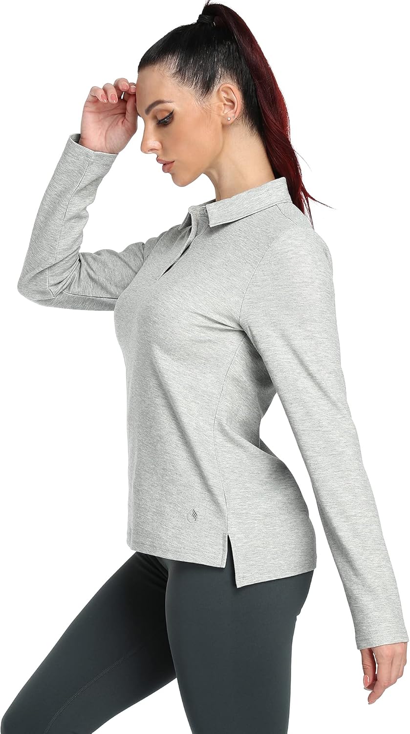 icyzone Golf Polo Shirts for Women, Tennis Long Sleeve Tops, Collared Athletic Workout T Shirts : Clothing, Shoes & Jewelry