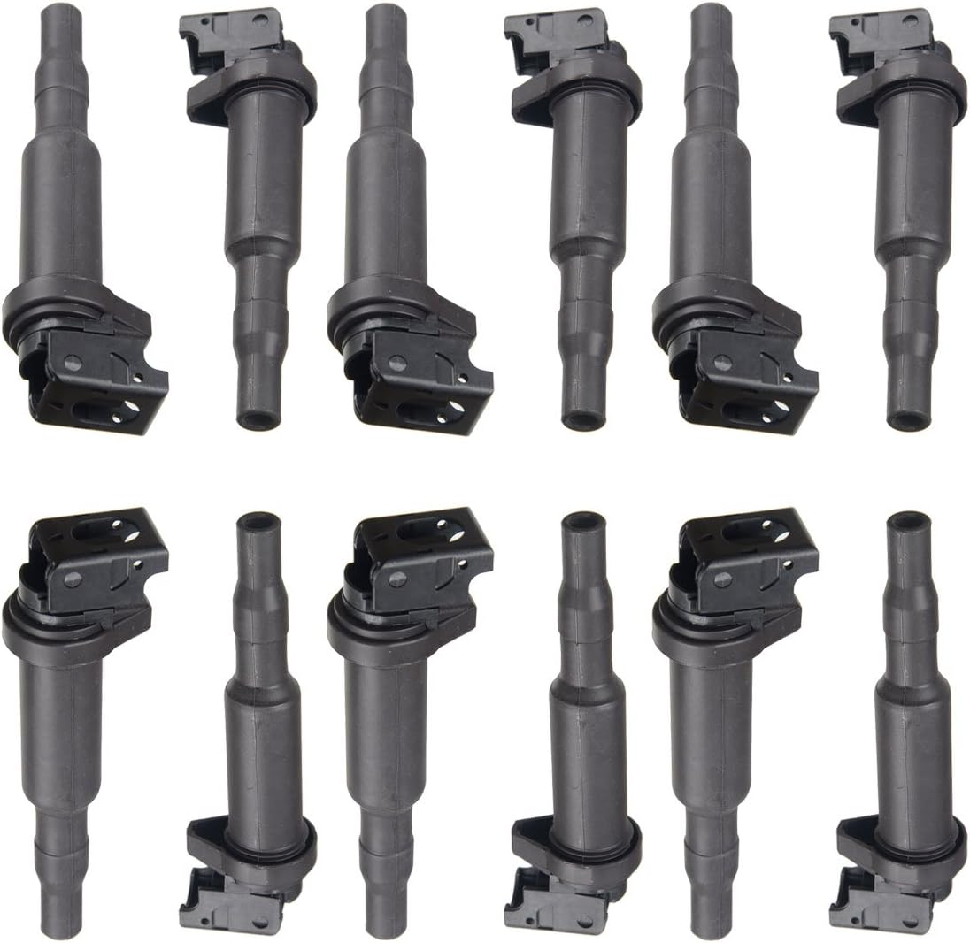 A-Premium Ignition Coil Packs of 12 Compatible with BMW, Mini and Rolls-Royce Models - 125i, 320i, 335i, 428i, 525i, 530i, 640i, 740i, M3, M5, X1, X3, X5