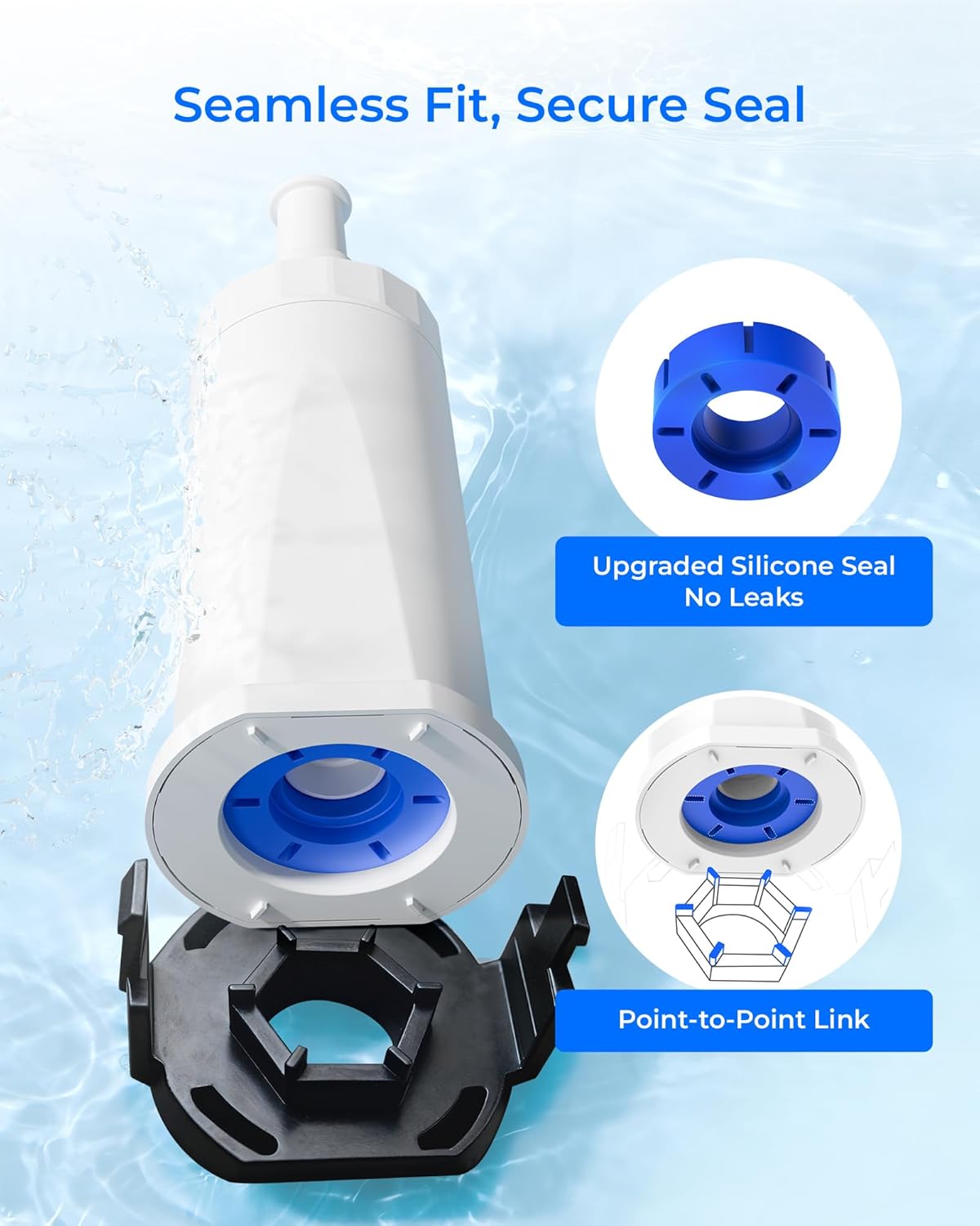 Waterdrop Coffee Filter, Replacement for Breville® Filter, Breville® BES008 Espresso Machine Water Filter, Barista Touch, Oracle® Touch BES990, TÜV SÜD Certified, 12 Packs, Bundle