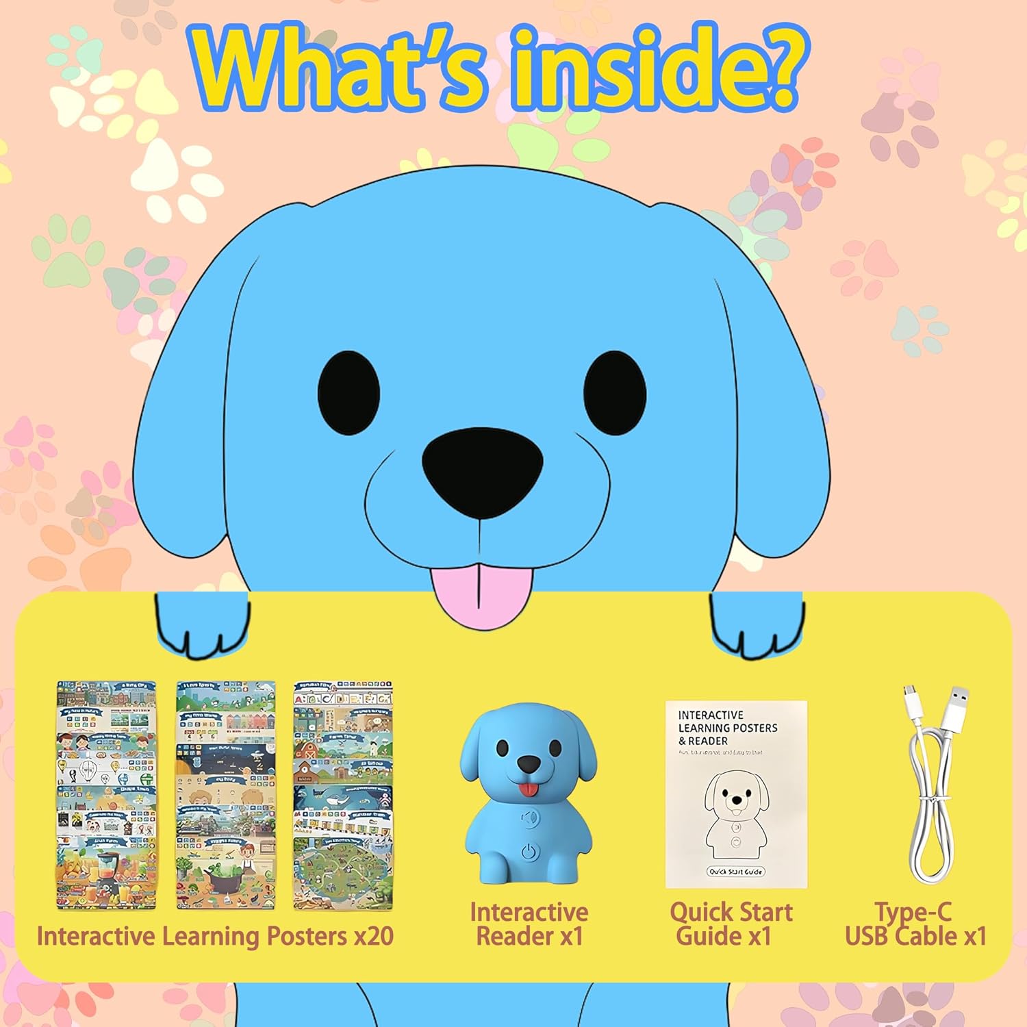 PLENTY MORE - Phonics Talking Flash Cards with Reader Dog, Kids Activity Charts for Early Development