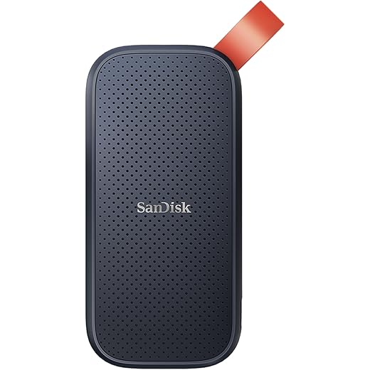 Sandisk 1TB Portable SSD, 800MB/s R, USB 3.2 Gen 2, Rugged SSD with Upto 2 Meter Drop Protection, Type-C to Type-A Cable, PC & Mac Compatible, External SSD (SDSSDE30-1T00-G26)