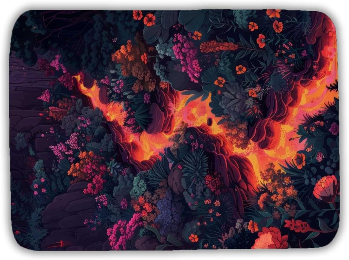 C1BM1724JN6S7O 17 x 24 in. Flowing Magma Red Bath Mat for Stylish Decor - Soft & Cozy
