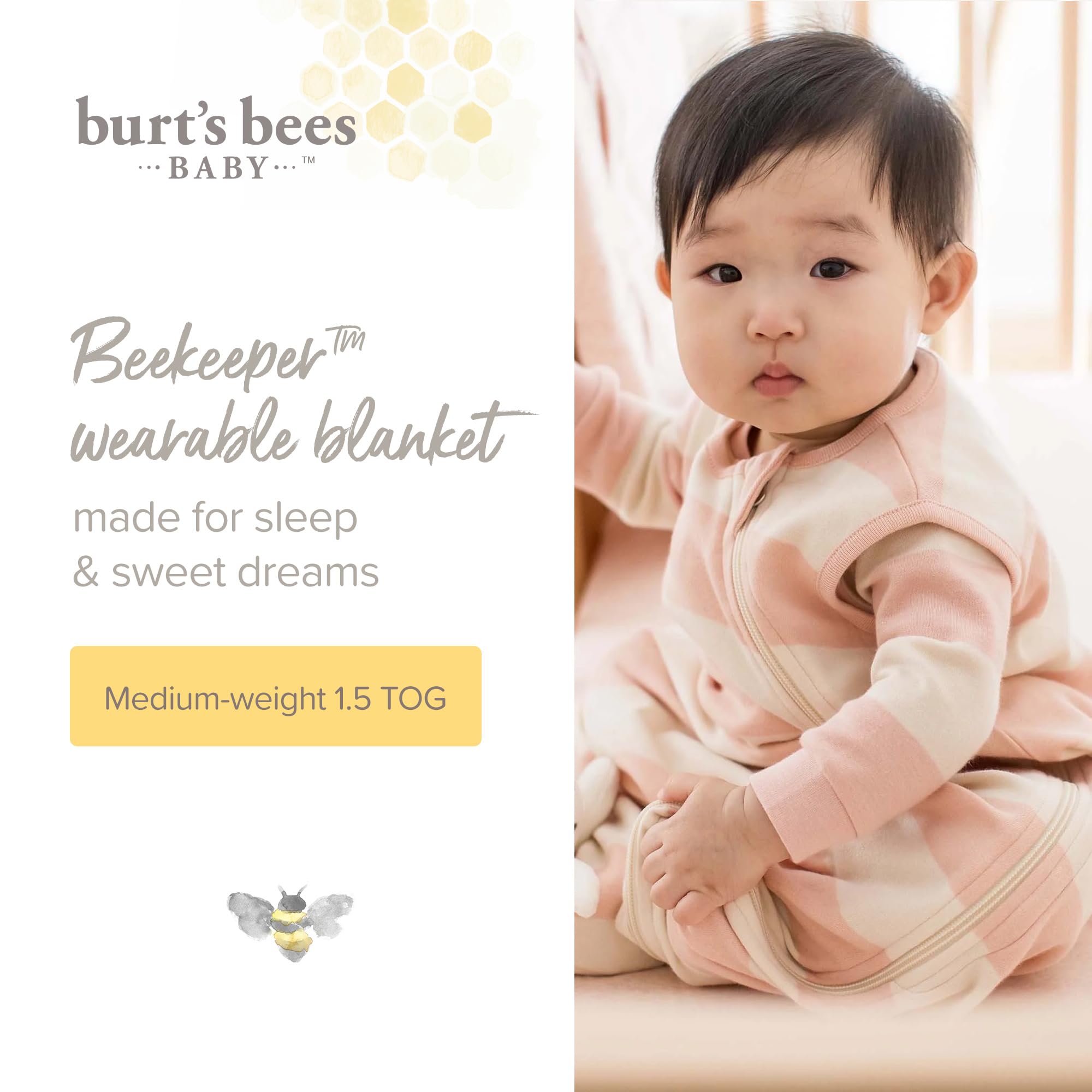 Burt's Bees Baby Beekeeper Wearable Blanket Manta portátil Unisex bebé
