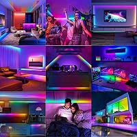 Gaoxun RGBIC LED Szalag 10m WiFi Okos Színváltós Fénycsík App Vezérlés Zene Szinkron Alexa Google Kompatibilis Dekoráció Gaming 8