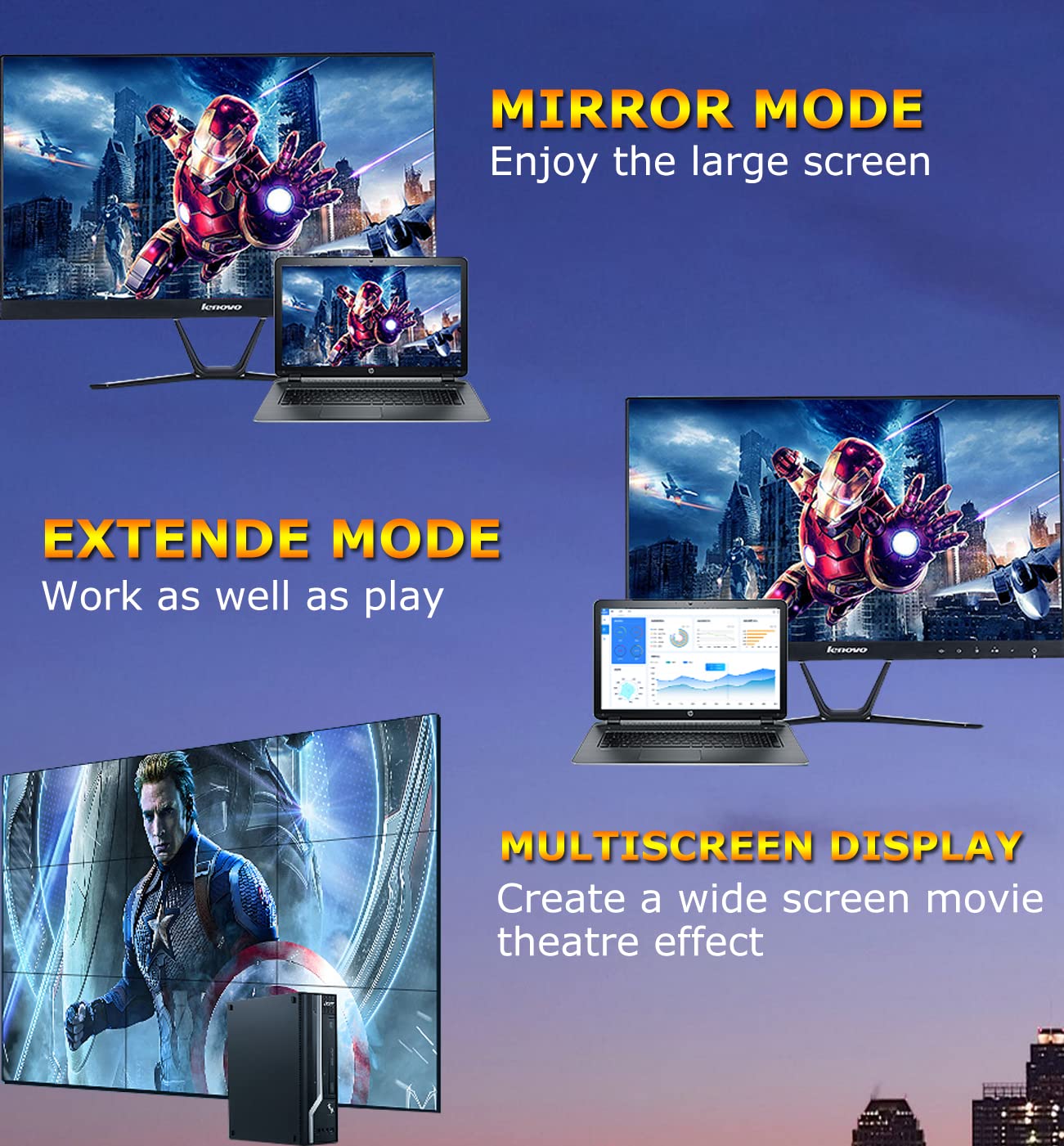 4k HDMI Cable 6FT, 10-Pack, High Speed HDMI 2.0 Cable for HDCP 2.2, HDR, ARC, Soundbar, TV, PS4, PS5, Xbox, Roku, Bluray Player, Computer, Monitor and More