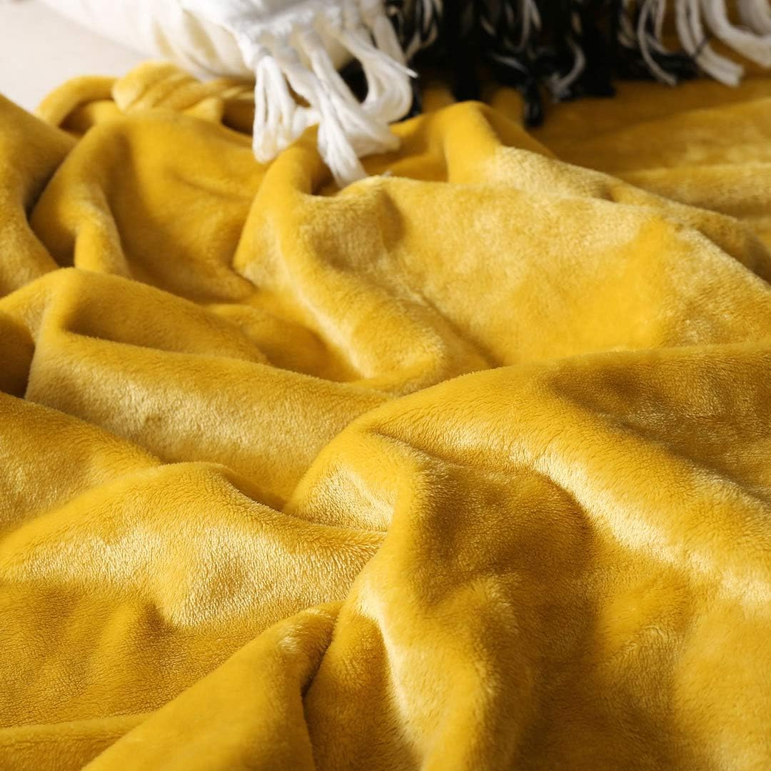 Oaken-Cat Ginger Yellow Flannel Blanket Throw Size - Lightweight All Season Bed Blanket Soft Plush Throw Blanket fit Couch Sofa, 50"x60"