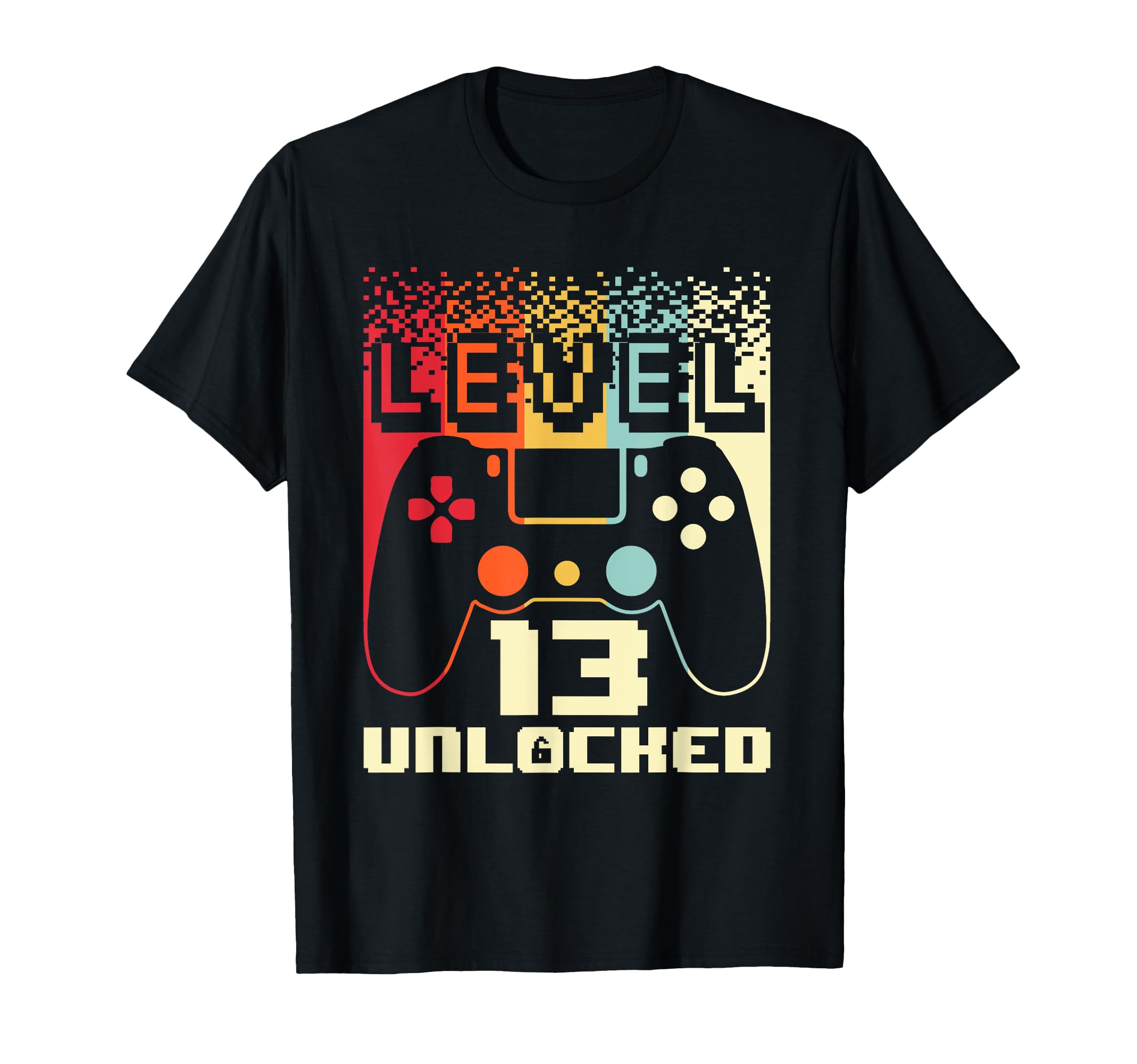 13th Birthday For Boys Level 13 Unlocked Gamer 13 Year Old T-Shirt