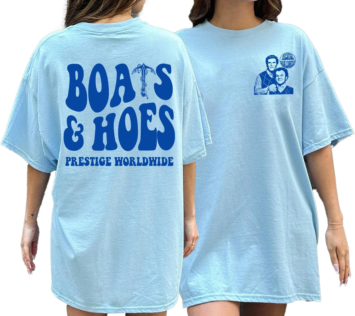 Boats and Hoes Prestige Worldwide Shirt - Vintage Step Bro.thers Boating 2 Sided T-Shirt