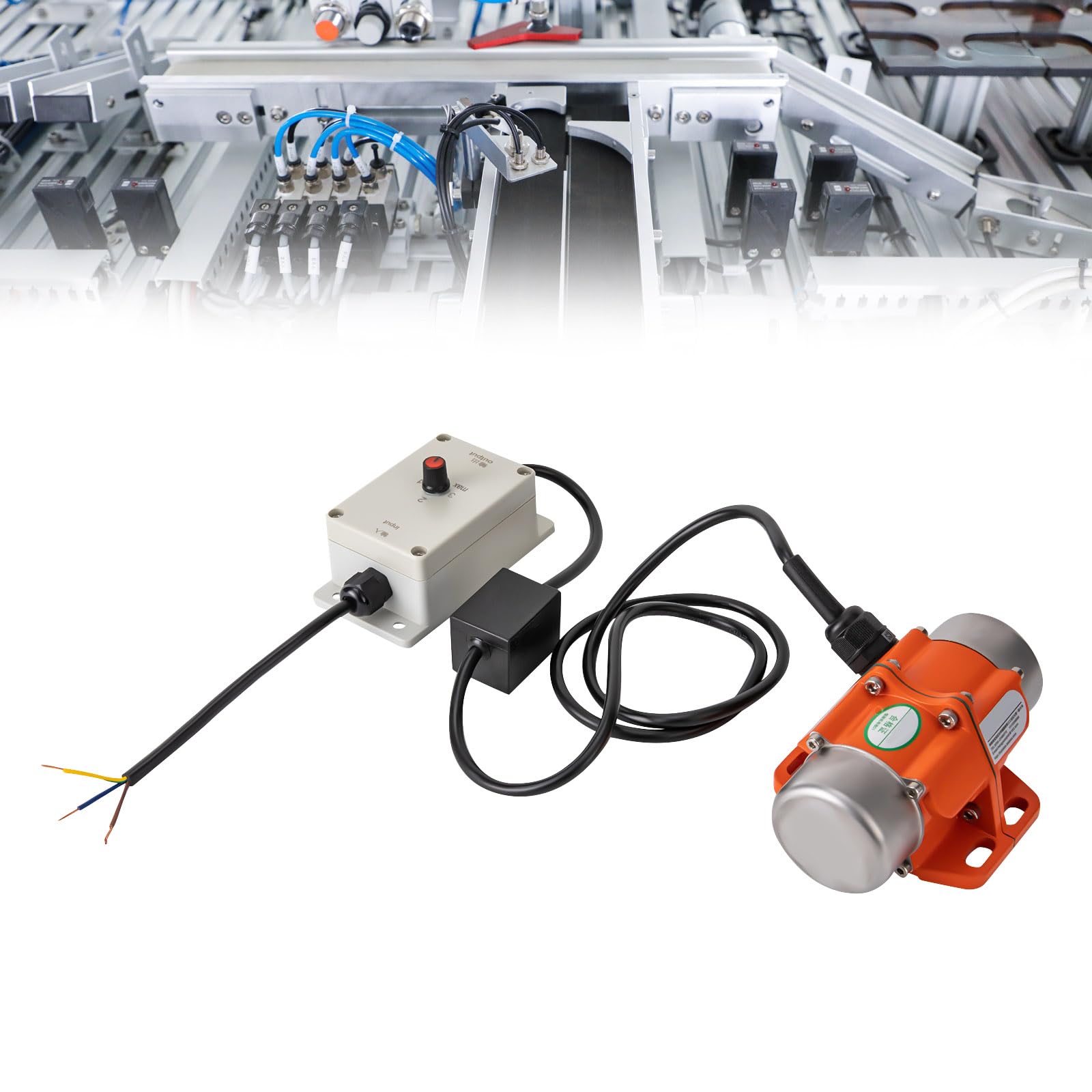 Vibrationsmotor, 30W 220V Betonrüttler mit Geschwindigkeitsregler, IP65 Rüttelsieb Elektrisch mit Drehzahlregler, 3000RPM Vibrationssieb für Gebäude Bergbau Metallurgie, 14.5 × 11 × 6.7cm