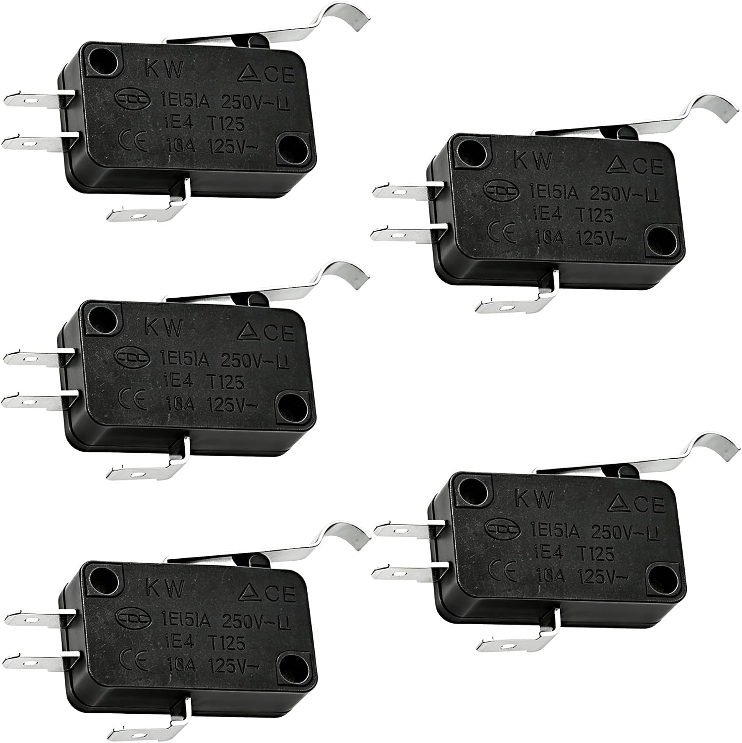 V7-7H15D8-263-1 Micro Switch SPDT NC Snap Action Switch with Roller Lever, 3-Pin Terminals, Compatible with Honeywell（5 pcs）