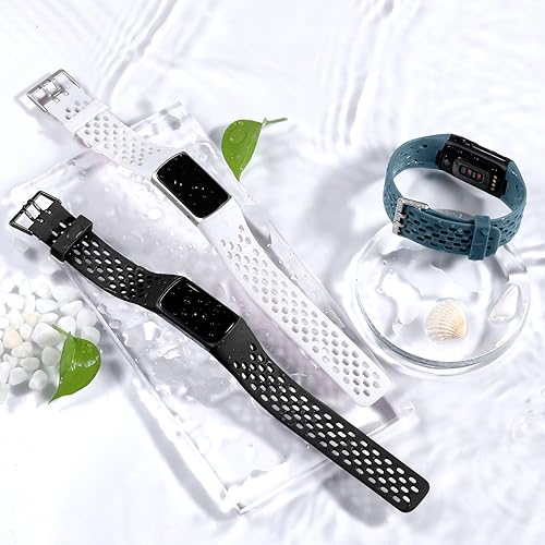 Miniatura 8 de Maledan Compatible con Fitbit Charge 5Fitbit Charge 6 bandas para mujeres y hombres, correa deportiva transpirable suave impermeable de repuesto