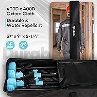 Vista 6 de SHALL Poste de Soporte para Gato de Gabinete, Sistema de Varilla de Soporte Rápido Telescópico de Acero de 54-114 pulgadas, Herramienta de Tercera