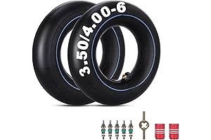 RUTU 4.00-6/4.10/3.50-6 Heavy Duty Wheelbarrow Inner Tube 2 Pack with TR87 Bent Valve