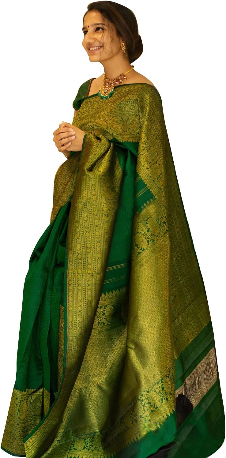 Avantika FashionKanjivaram Women's Banarasi Soft Semi-Silk Saree with Blouse Piece