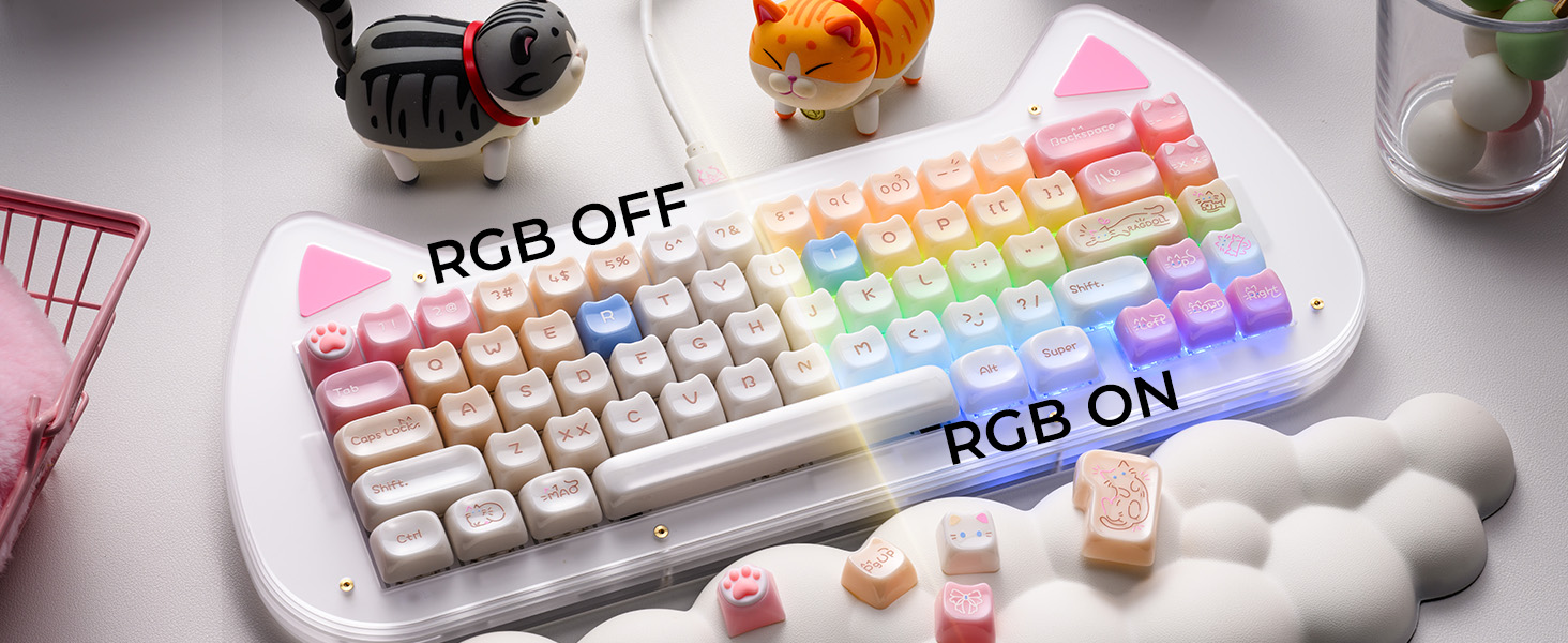 Amazon.com: HITIME x XVX Jelly Keycaps - Cute Jade Keycaps