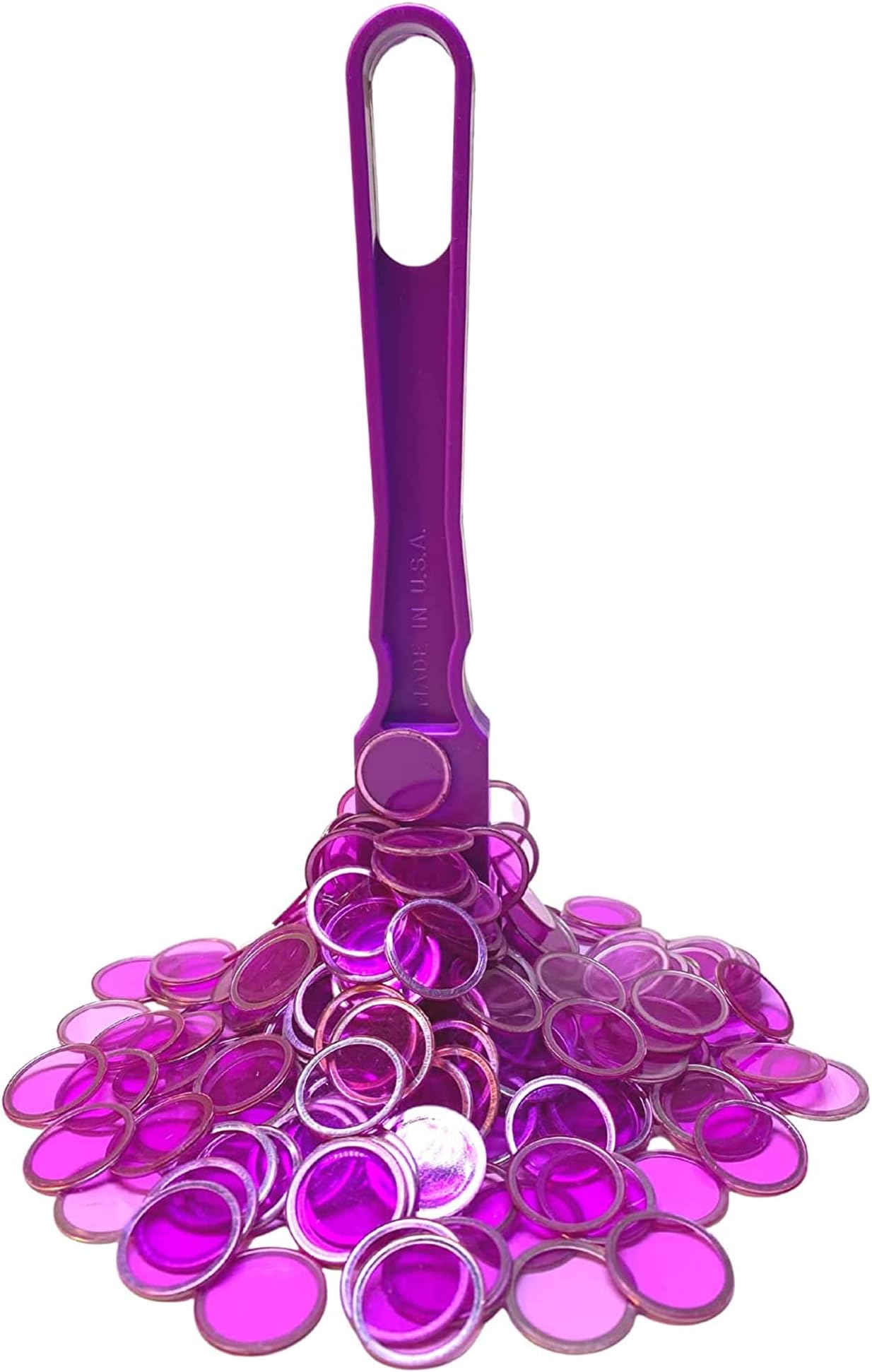 MR CHIPS Made in USA Magnetic Wands and 3/4 Inch Plastic with Metal Rings - 100 pcs Reusable Storage Bag 7 Color Choices