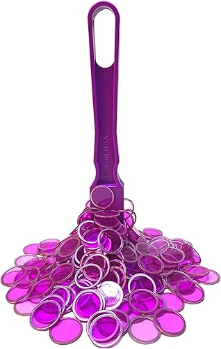 MR CHIPS Varitas magnéticas fabricadas en Estados Unidos y chips de plástico de 34 pulgadas con anillos de metal 100 unidades bolsa de