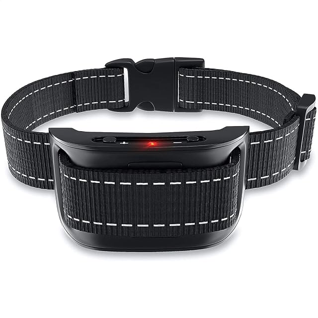 Strex Banda antiladridos para Perros - 3-60KG - Sin Choque - Vibración y Audio - Banda Anti Ladridos