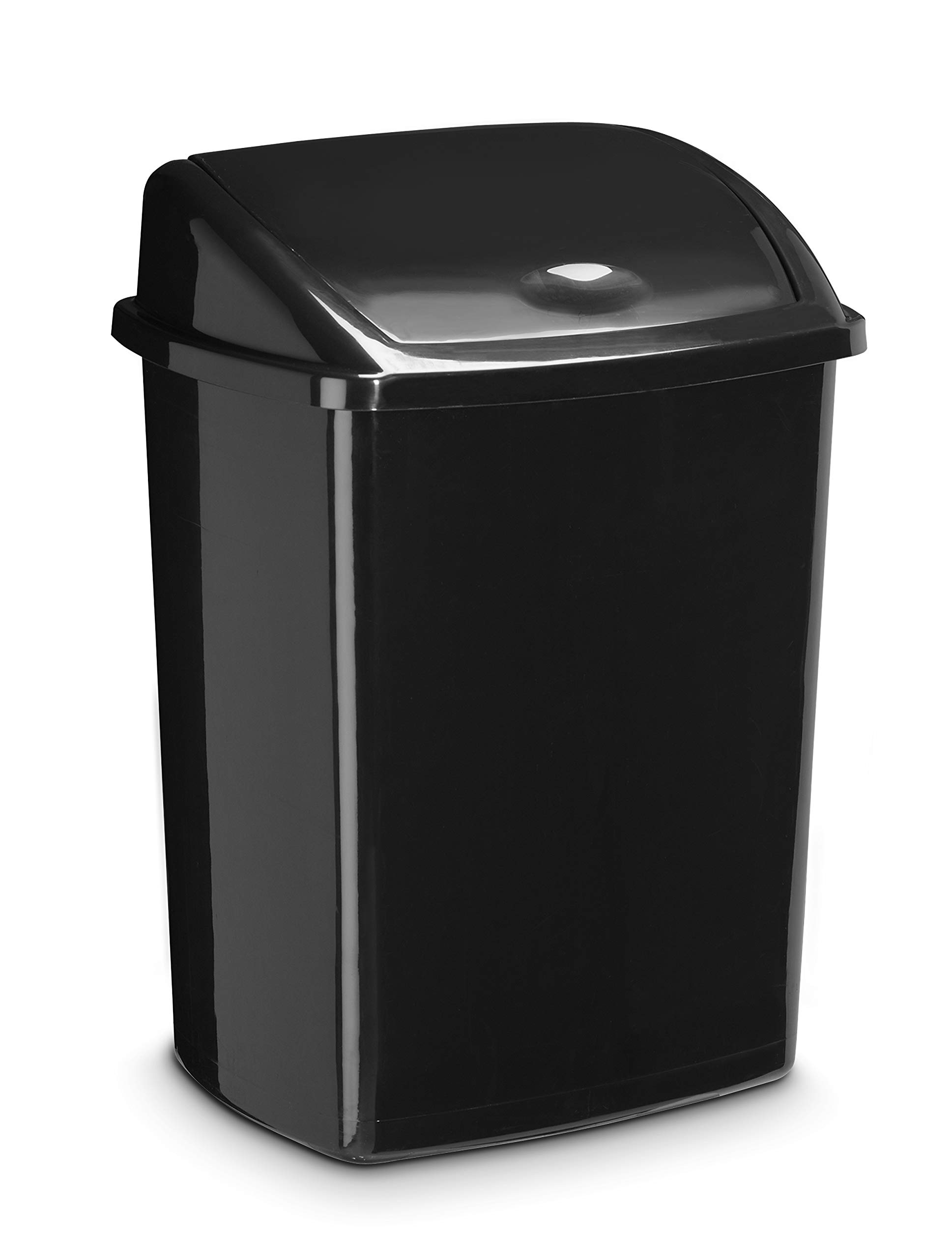 CEP Poubelle à Couvercle Basculant Plastique 50L, Plastique, Noir