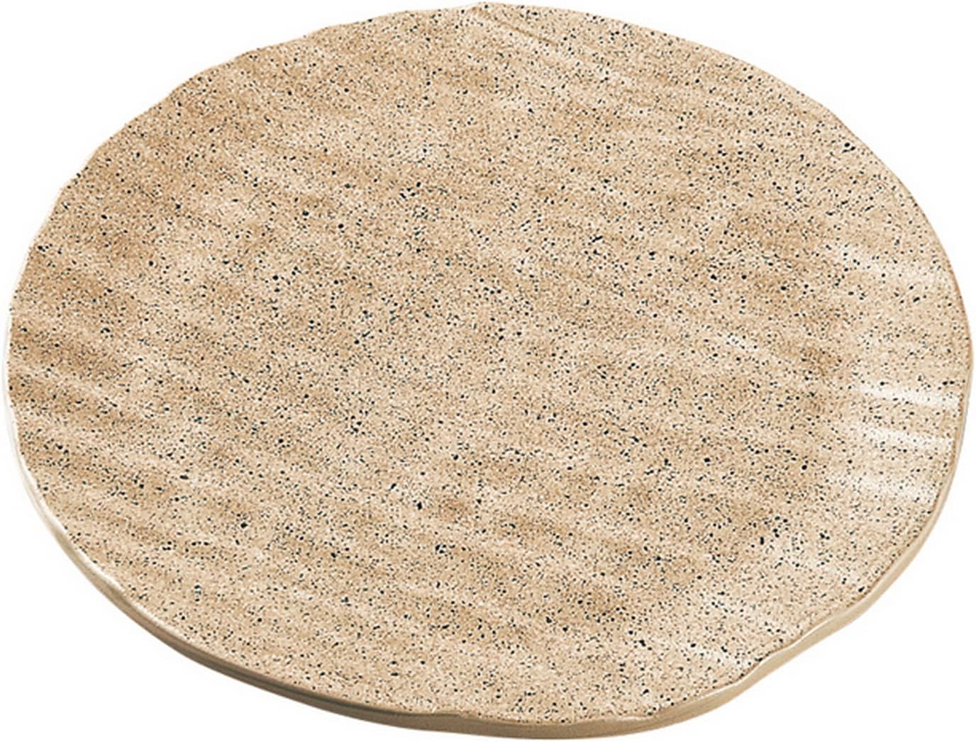 51022050 Shinogi Wave Carving Round Plate, 12.6 inches (32 cm), Shigaraki