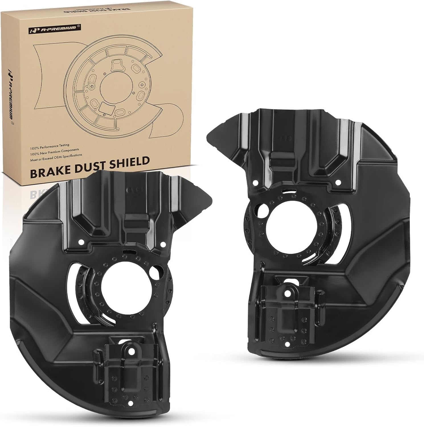 A-Premium Front Side Brake Dust Shield Compatible with Select BMW Models - 325Ci 2001-2006, 325i 2001-2006, 330Ci 2001-2006, 330i 2001-2006, Z4 2003-2008 - Replace# 34116750129, 34116750130, 2-PC Set