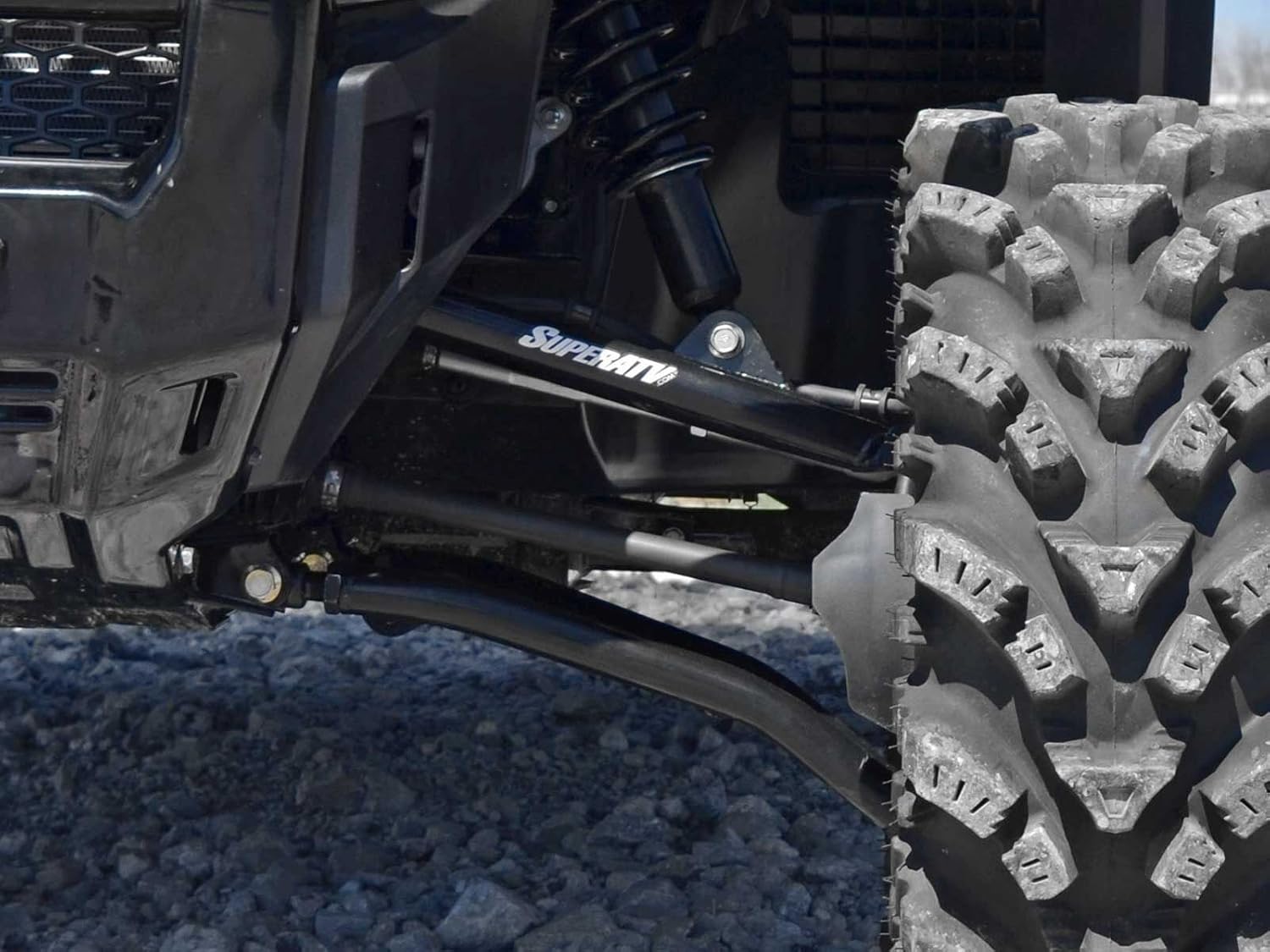 SuperATV 1.5" Forward Offset A Arms for 2016-2021 Honda Pioneer 1000/1000-5 | Fit up to 28" Tires | 1.25” Tubing | New UHMW Bushings with Sleeves Preinstalled | Full Camber Adjustability