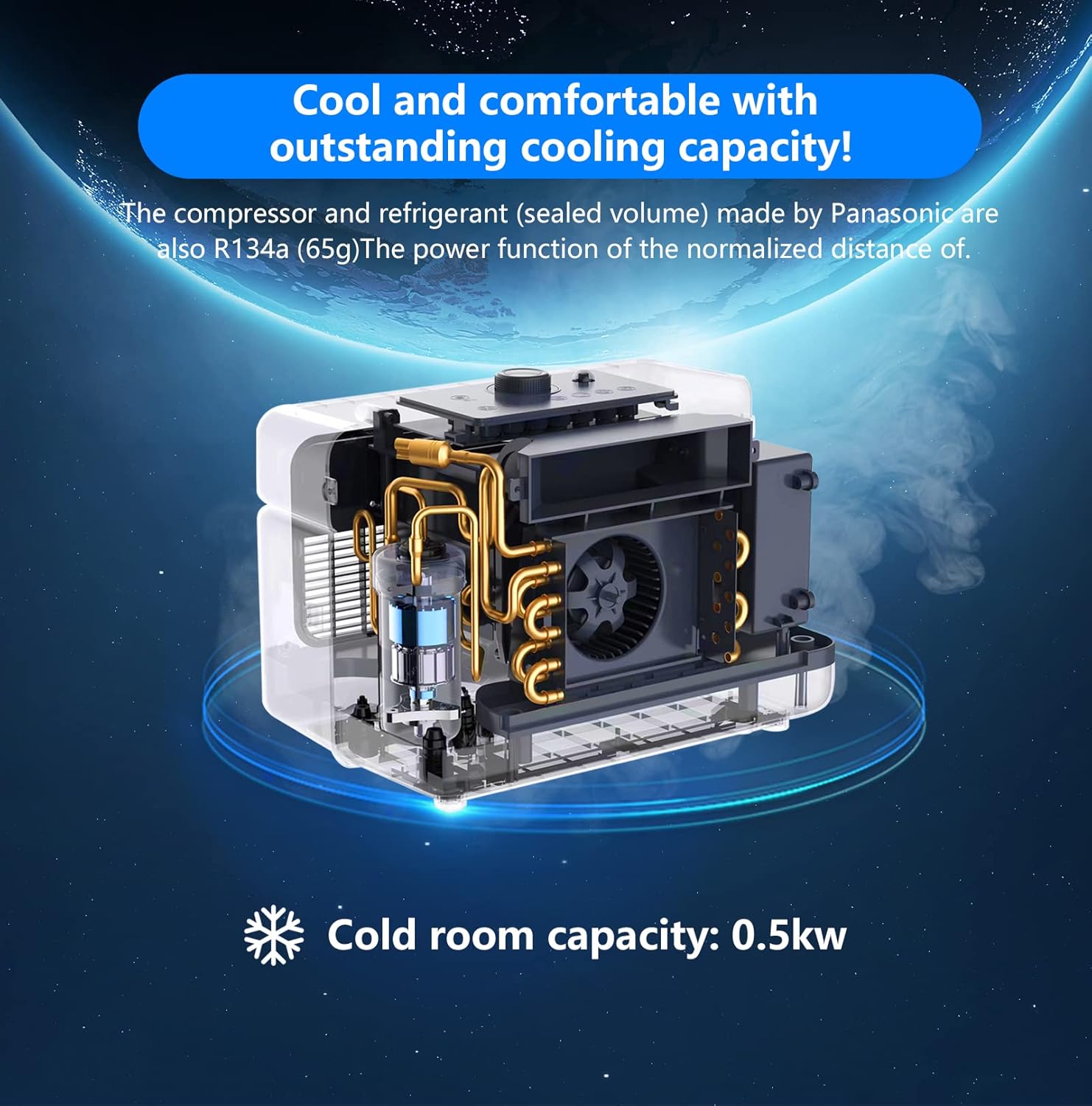 Portable Air Conditioner, 2000BTU 11.5Lb Tent Air Conditioner, Low Power Consumption, Camping Air Conditioner for Van Life,Tent, Outdoor(with 24V DC power cord)