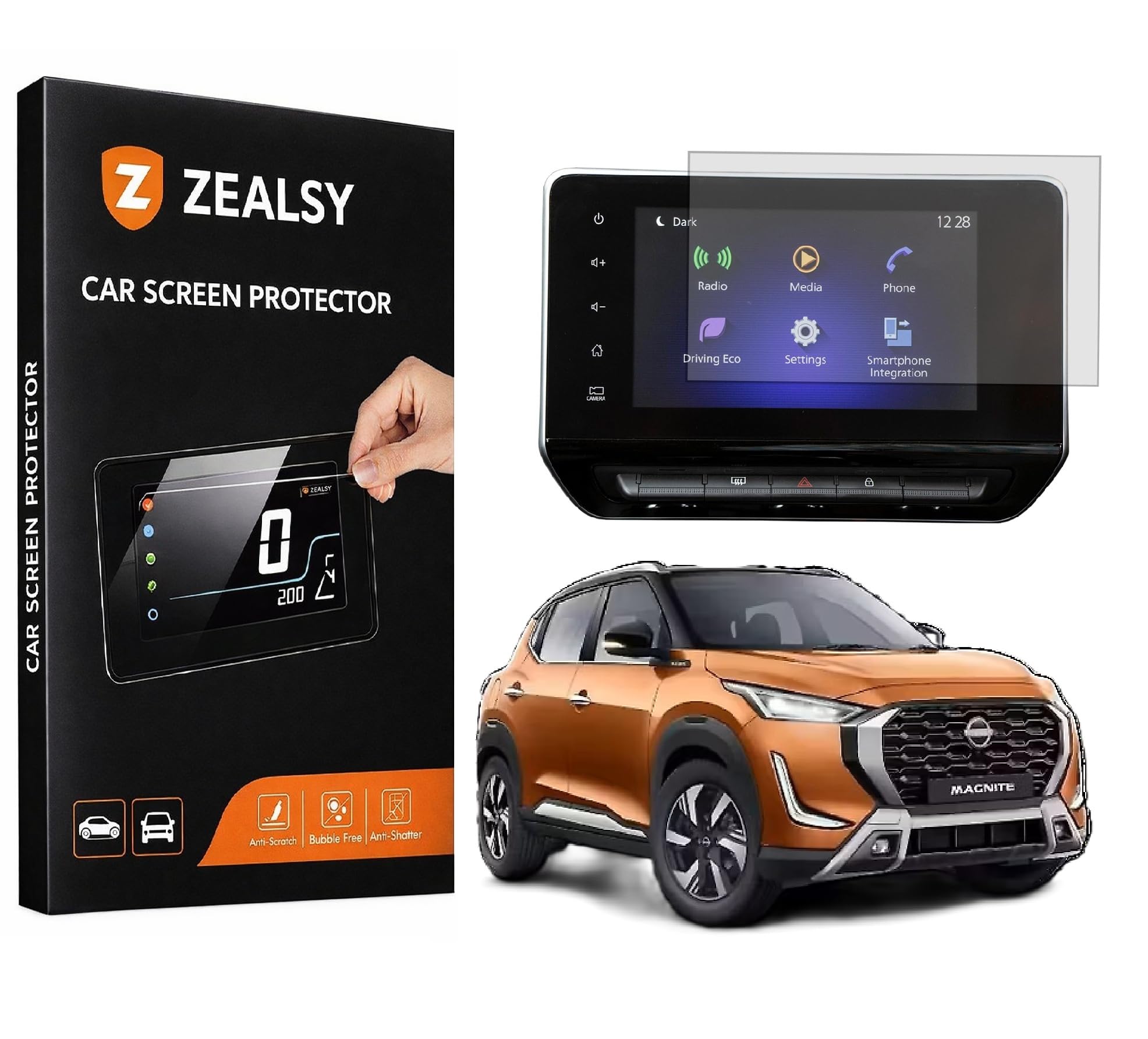 Screen Guard Protector For NISSAN MAGNITE XV & XV PREMIUM 8 INCH Infotainment System Touch Accessories-picture-34