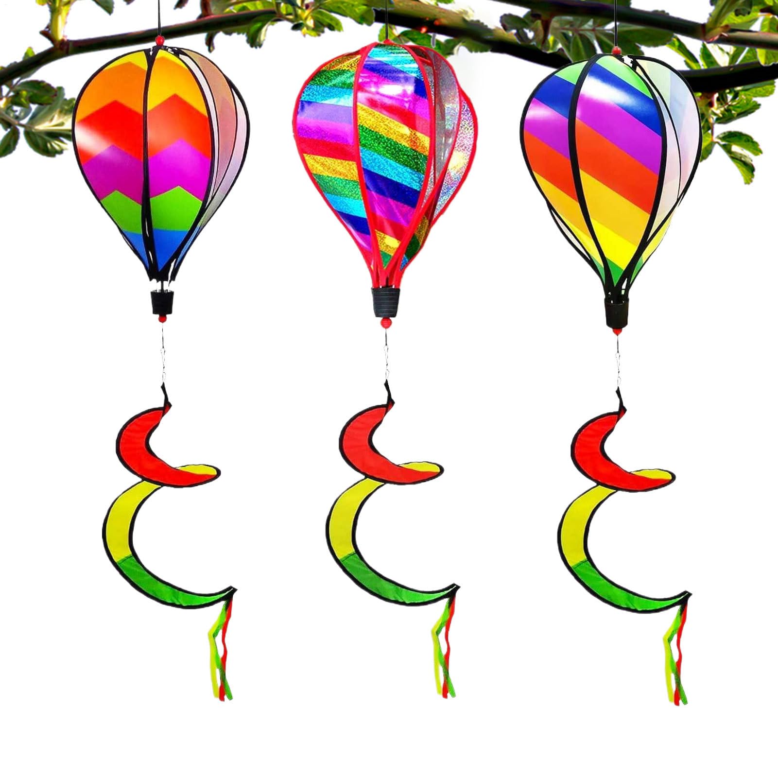 Rainbow Air - Lot de 3 Ballons à Vent - Décoration d'extérieur - pour clôtures de Jardin, Mariages, Vacances