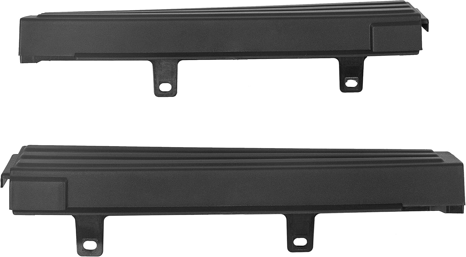 HECASA Flex Step Side Tailgate Molding Covers Compatible with 2009-2014 Ford F150 Replacement for 9L3Z-9941018-AA 9L3Z-9941019-AA End Cap Trim Pad ABS Plastic Black Pair