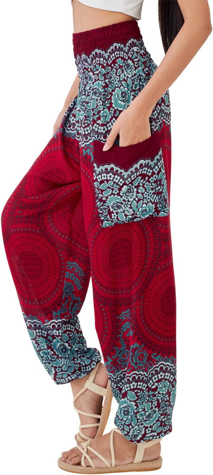 Boho Pants for Women - Hippie Harem Pants Women - Womens Yoga Pants – Comfy Bohemian Flowy Hippie Clothes
