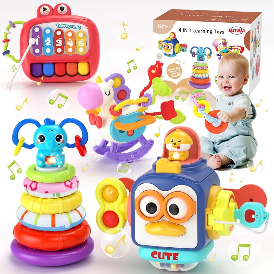 Amazon.com: usrela 4 in 1 Baby Toys for 6 12 18 Month